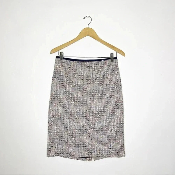Tory Burch Emma Tweed Pencil Skirt Size 6 Multicolor High Waist - Picture 2 of 8